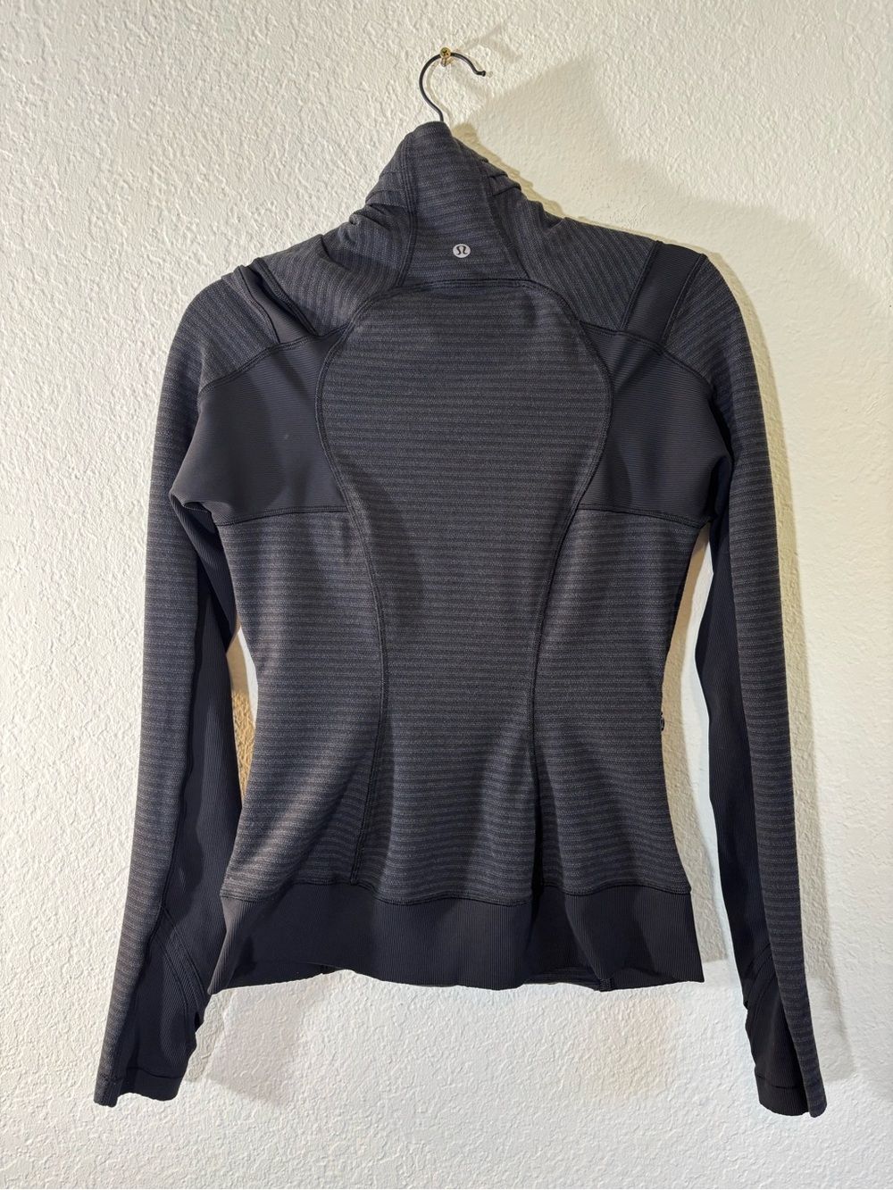 Lululemon Bhakti Yoga Jacket Luon Pique Black Dark Slate Black Size 6 - Picture 11 of 14